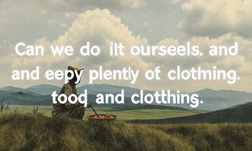 自己动手，丰衣足食？也行吧！