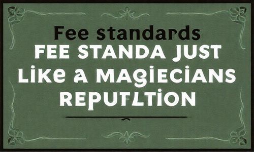 收费标准， 就像魔法师的口碑