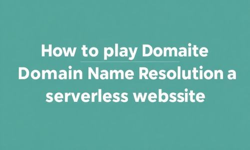 无服务器网站怎么玩域名解析？