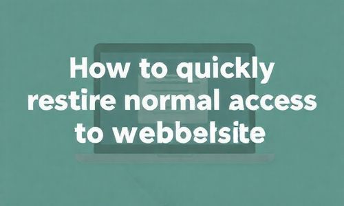 怎么让网站快速恢复正常访问呢？