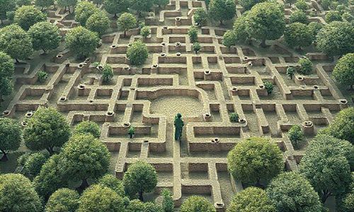 链接结构：就像迷宫， 要让人找得到出路