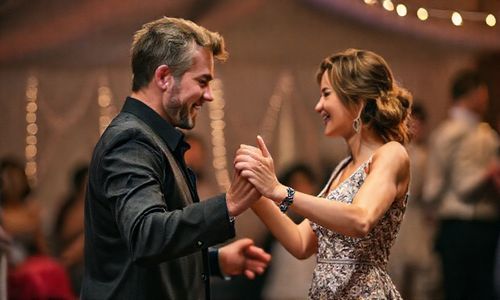 它们手牵手， 一起跳舞